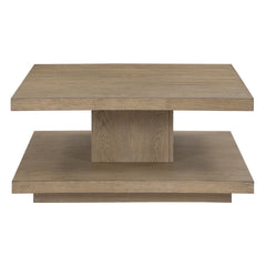 Coffee Table, Oak with Storage Shelf and Casters