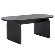 Coffee Table, Oval, Manufactured Wood, Black