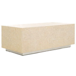 Coffee Table, Rectangular Mother of Pearl Shell with Natural Top