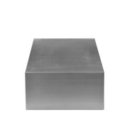 Coffee Table, Rectangular Steel, 47 Inch Wide, Gray
