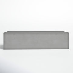 Coffee Table, Rectangular Steel, 47 Inch Wide, Gray