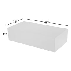 Coffee Table, Rectangular Steel, 47 Inch Wide, Gray