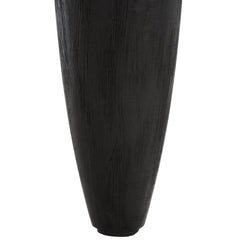 Coffee Table, Round, Black with Manufactured and Solid Wood