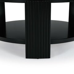 Coffee Table, Round, Manufactured Wood, Black