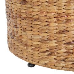 Coffee Table, Round, Natural Water Hyacinth Top