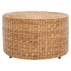 Coffee Table, Round, Natural Water Hyacinth Top