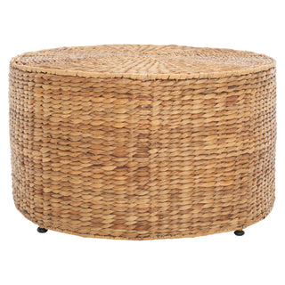 Coffee Table, Round, Natural Water Hyacinth Top