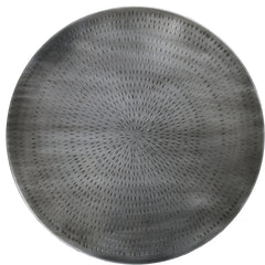 Coffee Table, Round Solid Iron in Antique Nickel