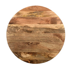 Coffee Table, Round Solid Mango Wood in Dark Brown