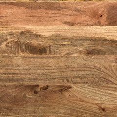 Coffee Table, Round Solid Mango Wood in Dark Brown