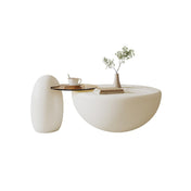 Coffee Table Set, White, Manufactured Wood and Tempered Glass