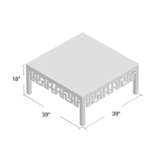 Coffee Table, Silver Glass Top with Mirrored Base
