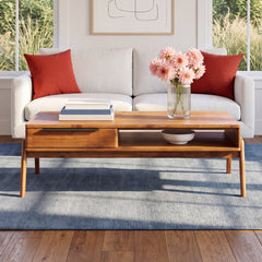 Coffee Table, Solid Acacia Wood in Brown