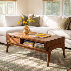 Coffee Table, Solid Acacia Wood in Brown