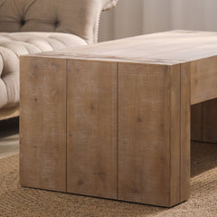 Coffee Table, Solid and Manufactured Wood, Light Natural