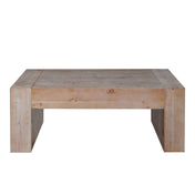 Coffee Table, Solid and Manufactured Wood, Light Natural