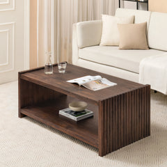 Coffee Table, Solid Mango Wood, Espresso Finish