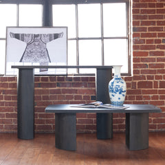 Coffee Table, Solid Mango Wood in Black