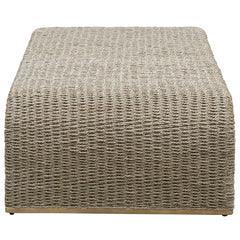 Coffee Table, Solid Mango Wood with Sled Base in Natural