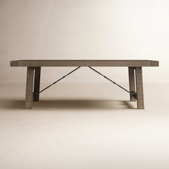 Coffee Table, Solid Pine Top, Distressed Brown