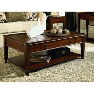 Coffee Table, Solid Wood in Mahogany with Distressed Finish