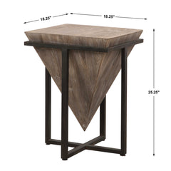 Coffee Table, Solid Wood Top, Gray Wash and Black Iron Base
