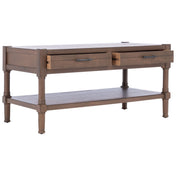 Coffee Table with 2 Drawers in Brown