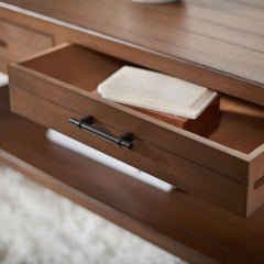 Coffee Table with 2 Drawers in Brown