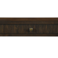 Coffee Table with 2 Drawers in Dark Brown Wood Veneer