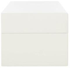 Coffee Table with 2 Drawers, Ivory Gloss Finish
