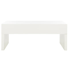 Coffee Table with 2 Drawers, Ivory Gloss Finish