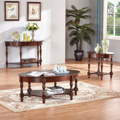 Coffee Table with Drawer and Shelf in Walnut Solid Wood