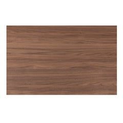 Coffee Table with Open Shelves in Brown Walnut Finish