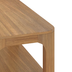 Coffee Table with Shelf, Solid Pine, 48 in, Pecan