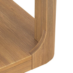 Coffee Table with Shelf, Solid Pine, 48 in, Pecan