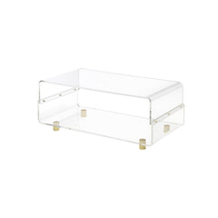 Coffee Table with Storage, Clear Acrylic Top