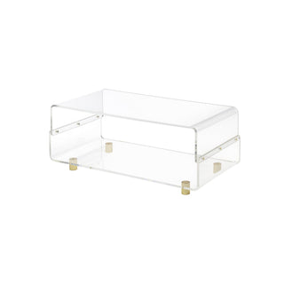 Coffee Table with Storage, Clear Acrylic Top