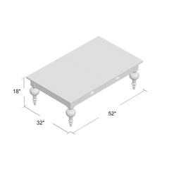 Coffee Table with Storage Drawers, Gray Wood
