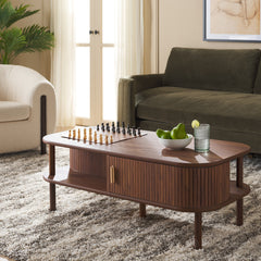 Coffee Table with Storage in Solid and Manufactured Wood