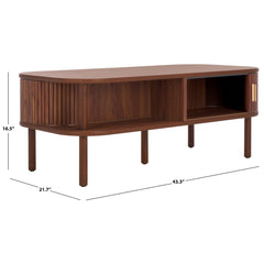 Coffee Table with Storage in Solid and Manufactured Wood