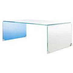 Coffee Table with Tempered Glass Top and Glass Base