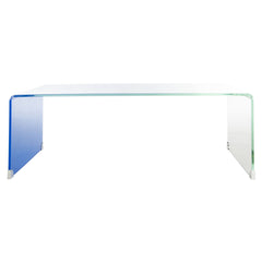Coffee Table with Tempered Glass Top and Glass Base