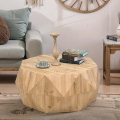 Coffee Table, Wood Construction in Natural