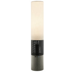 Column Floor Lamp, Walnut Base with White Drum Shade