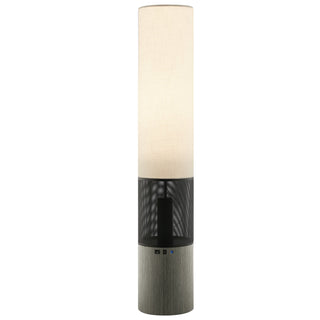 Column Floor Lamp, Walnut Base with White Drum Shade