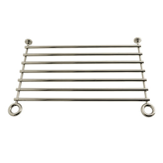 Console Leg Storage Shelf, Fauceture, 28 Inch Length in Polished Nickel