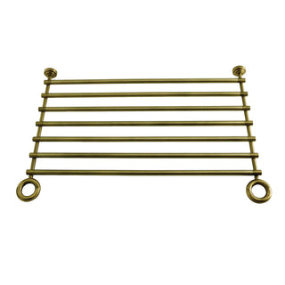 Console Leg Storage Shelf, Fauceture, Cut to Size in Antique Brass