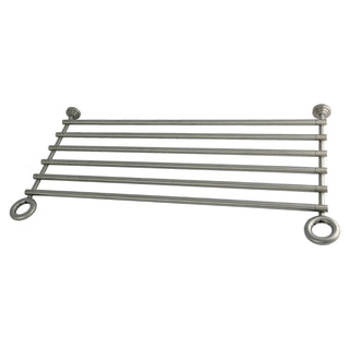 Console Leg Storage Shelf, Fauceture, Stainless Steel and Brass in Brushed Nickel