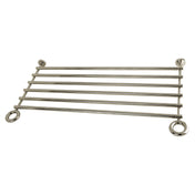 Console Leg Storage Shelf, Fauceture, Stainless Steel and Brass in Polished Nickel