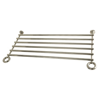 Console Leg Storage Shelf, Fauceture, Stainless Steel and Brass in Polished Nickel